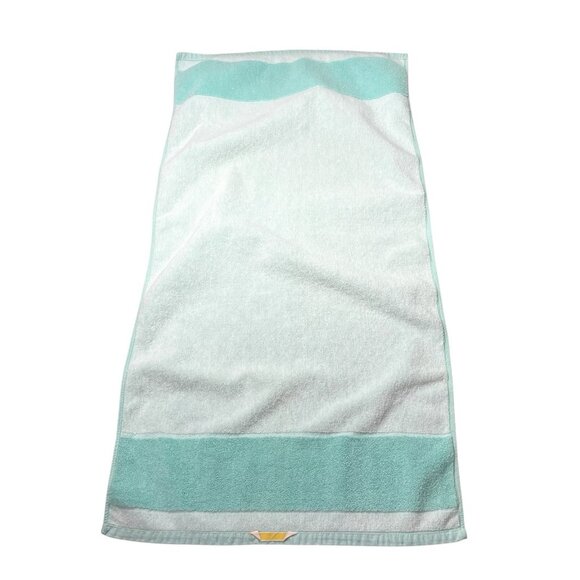 Vintage Teal Floral Hand Towel Indanthren Spring Flowers 18”x35” - Picture 4 of 7